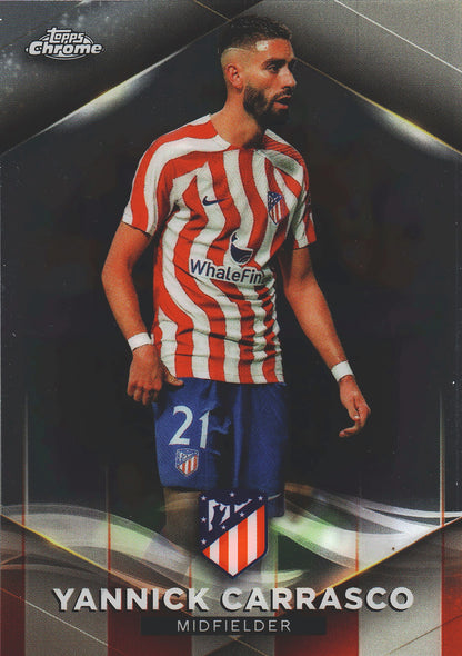2022 Topps Chrome Set Yannick Carrasco /75 #15 Atlético de Madrid