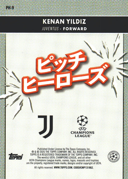 2025 Topps Flagship UCC Japan Pitch Heroes Kenan Yildiz #PH-9 Juventus