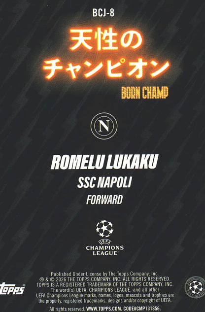 2025 Topps Flagship UCC Japan Sunflowers BCJ Romelu Lukaku #BCJ-8 SSC Napoli