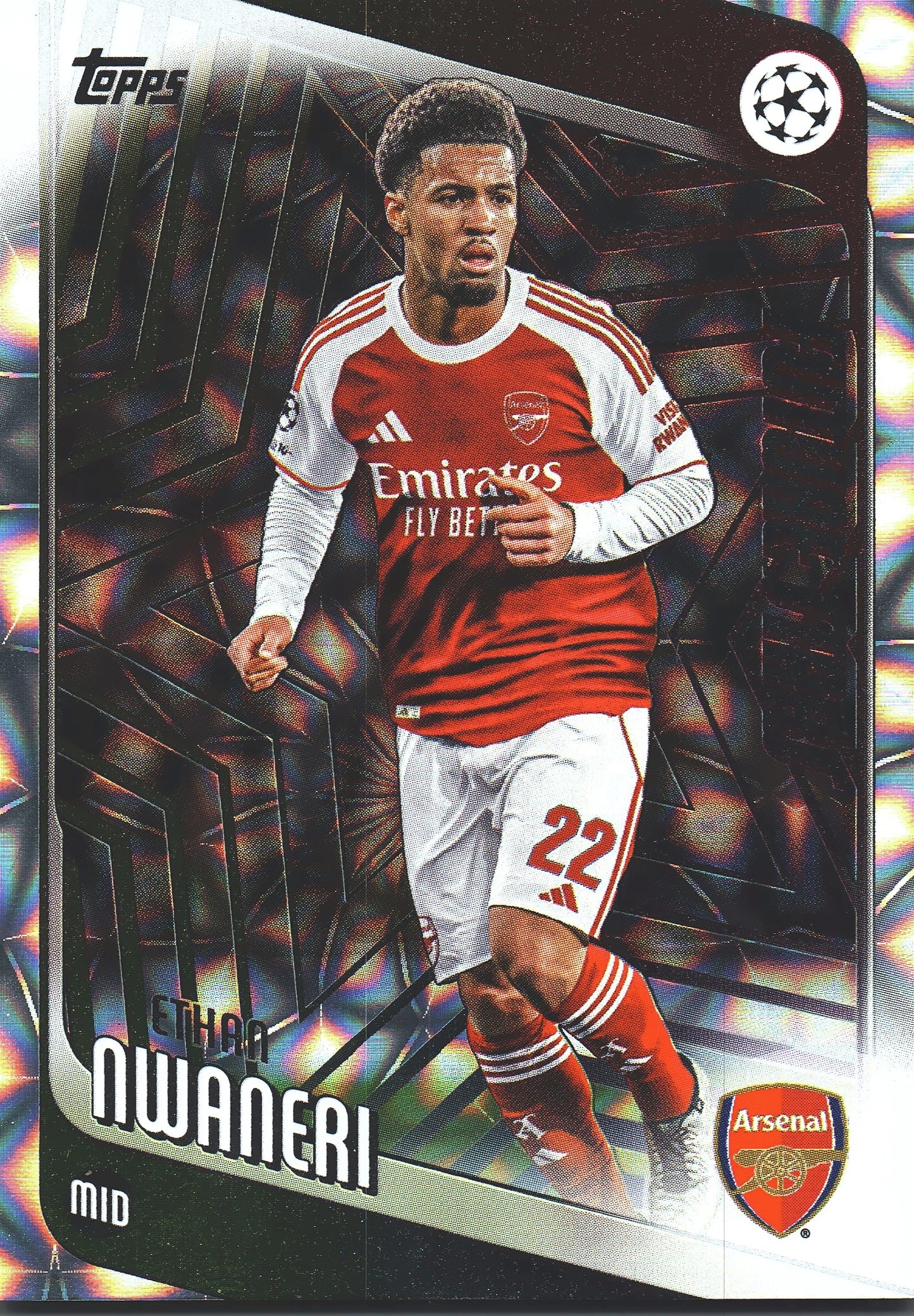 2025 Topps Flagship UCC Japan Sunflowers Ethan Nwaneri Future Stars #21 Arsenal FC