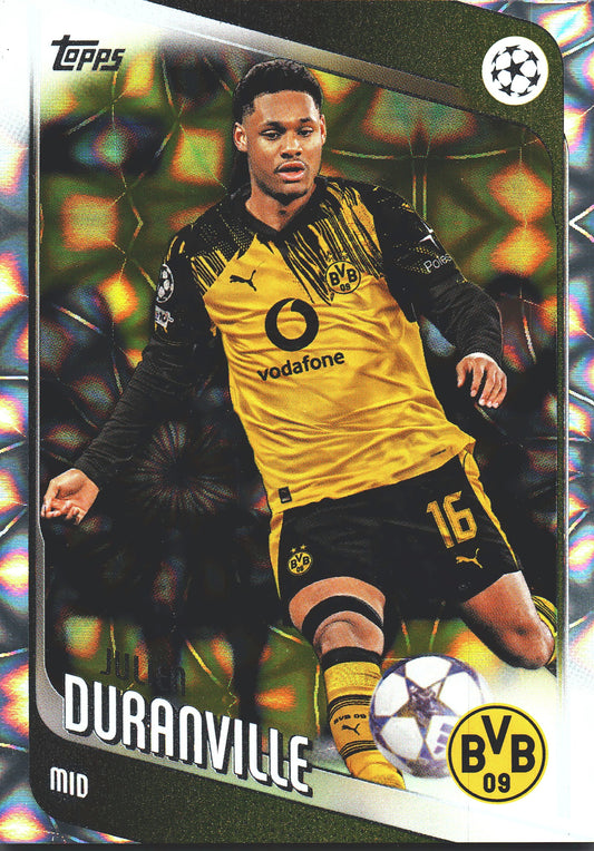 2025 Topps Flagship UCC Japan Sunflowers Julien Duranville #25 Borussia Dortmund