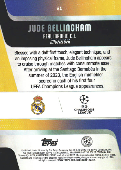 2025 Topps Flagship UCC Japan Sunflowers Jude Bellingham #64 Real Madrid