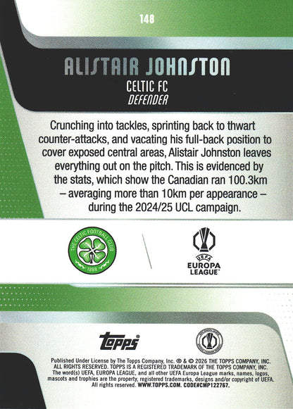 2025 Topps Flagship UCC Japan Sunflowers Alistair Johnston #148 Celtic FC