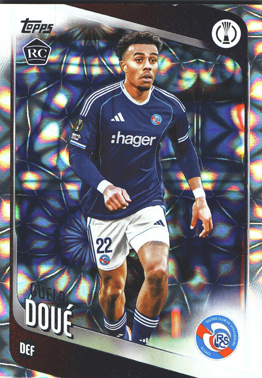 2025 Topps Flagship UCC Japan Sunflowers Guela Doué RC #180 RC Strasbourg Alsace