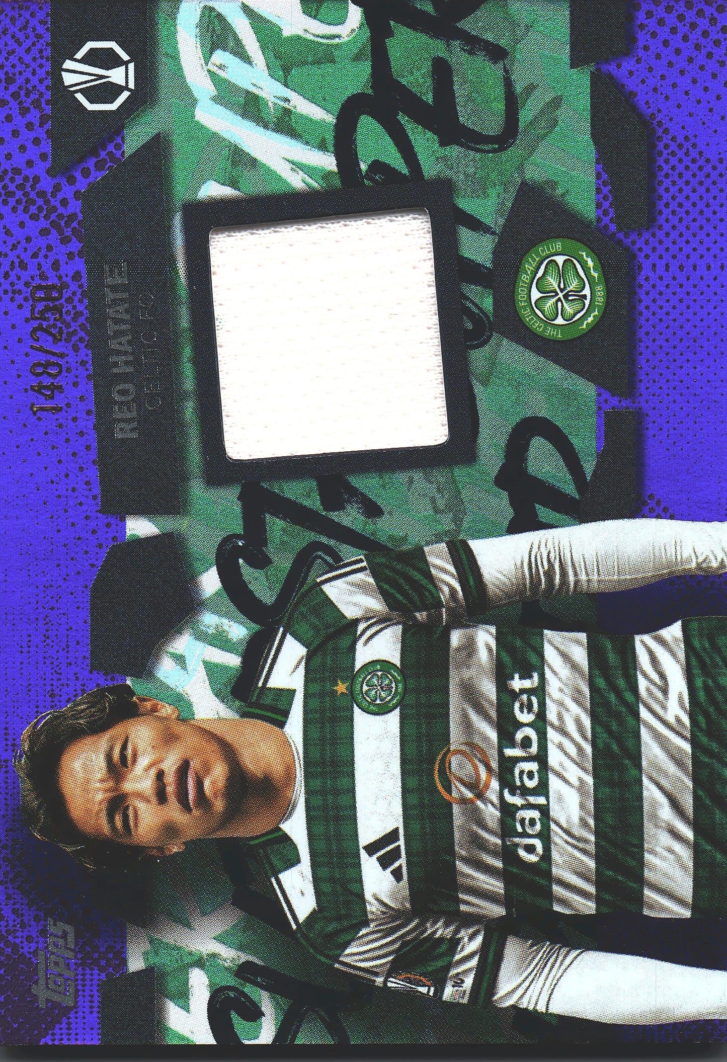 2025 Topps Flagship UCC Patch Purple /250 Reo Hatate #TSR-RIO Celtic FC