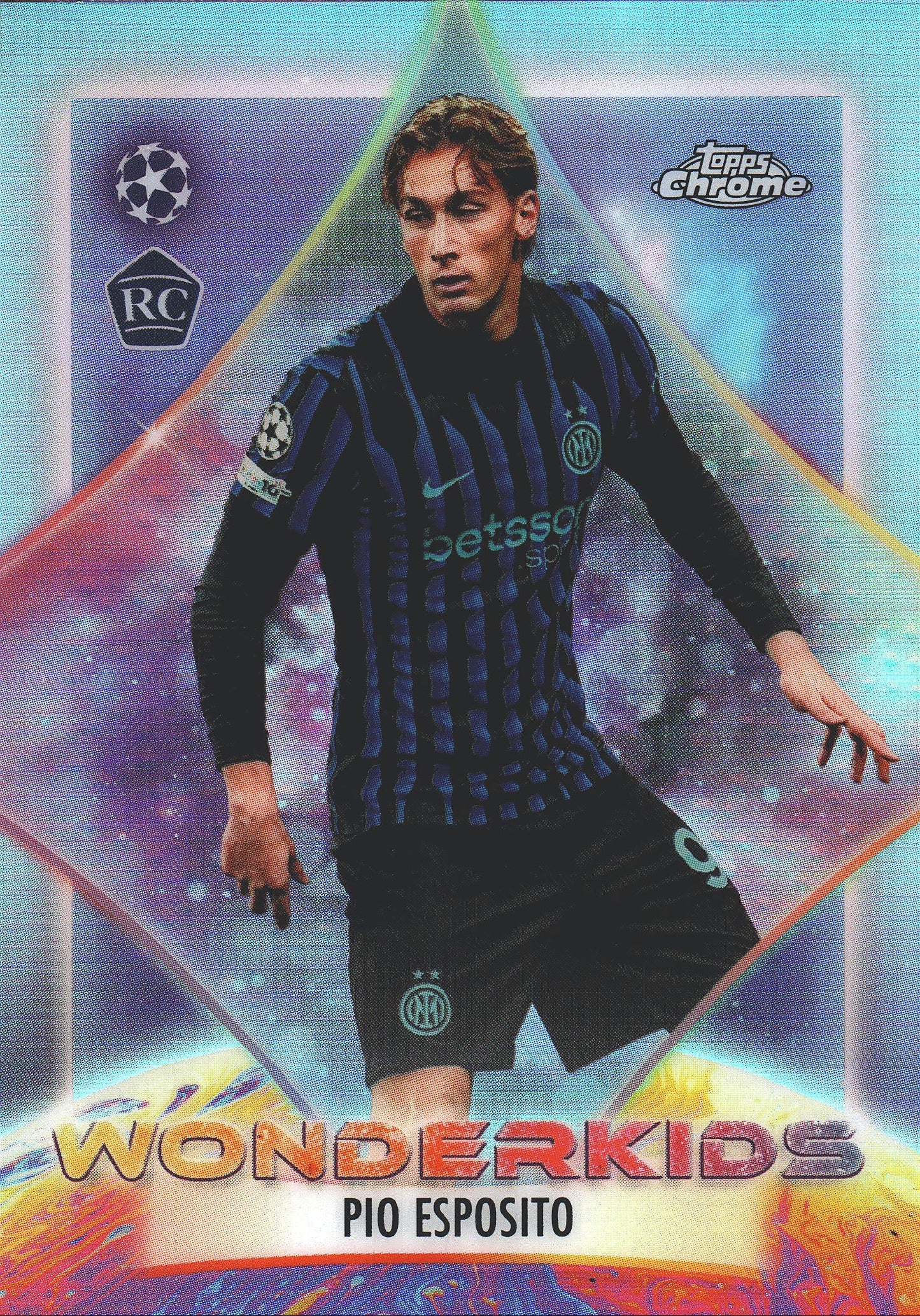 2025 Topps Chrome UCC Wonderkids Pio Esposito #WK-10 Inter Milan
