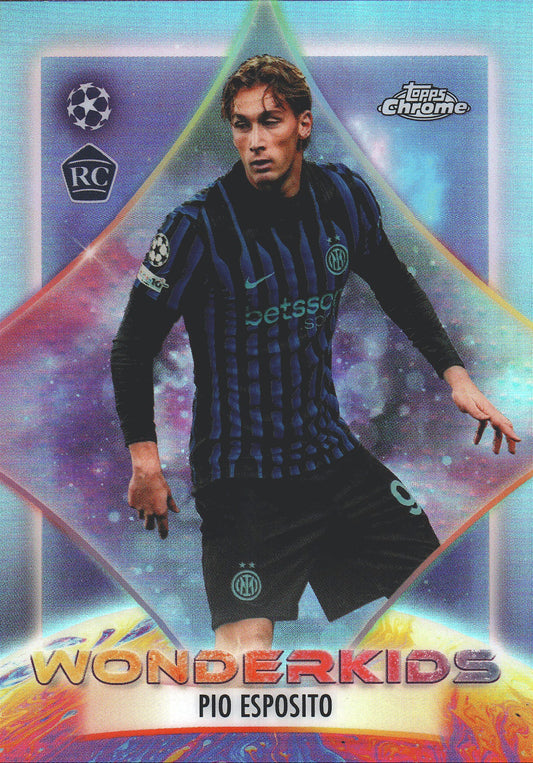 2025 Topps Chrome UCC Wonderkids Pio Esposito #WK-10 Inter Milan