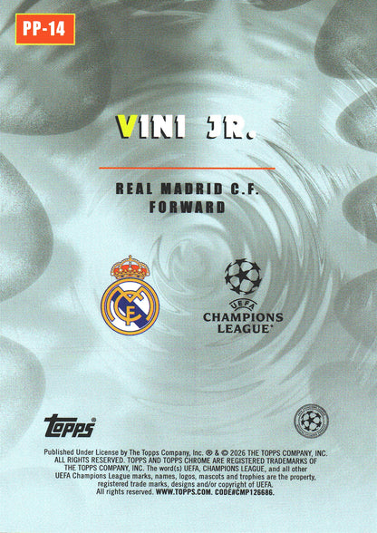 2025 Topps Chrome UCC Power Players Vini Jr. #PP-14 Real Madrid