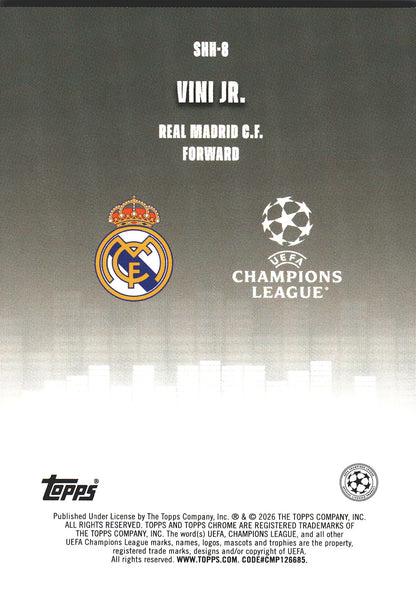 2025 Topps Chrome UCC Silenced Vini Jr. #SHH-8 Real Madrid