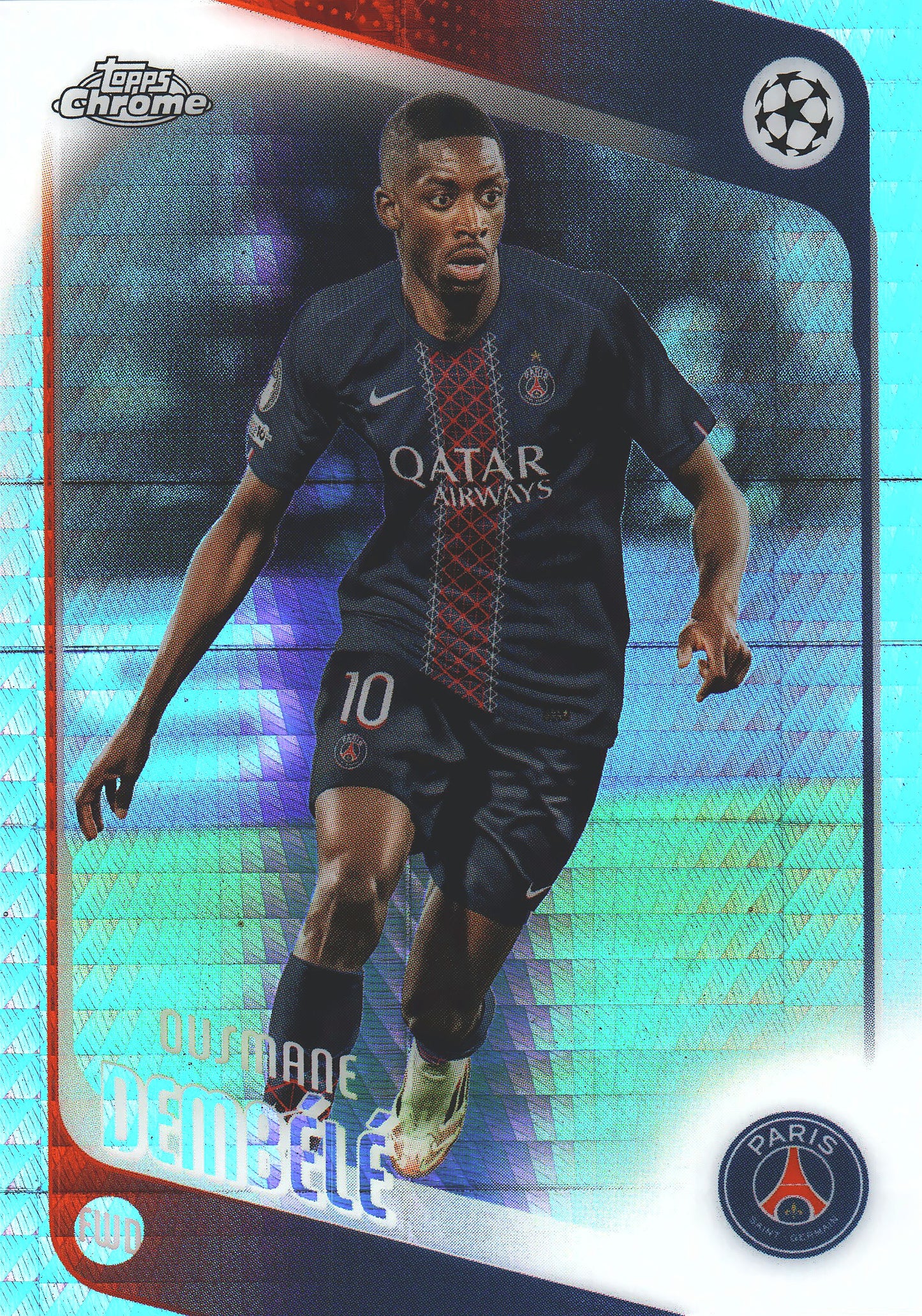 2025 Topps Chrome UCC Prism Ousmane Dembélé #3 Paris Saint-Germain