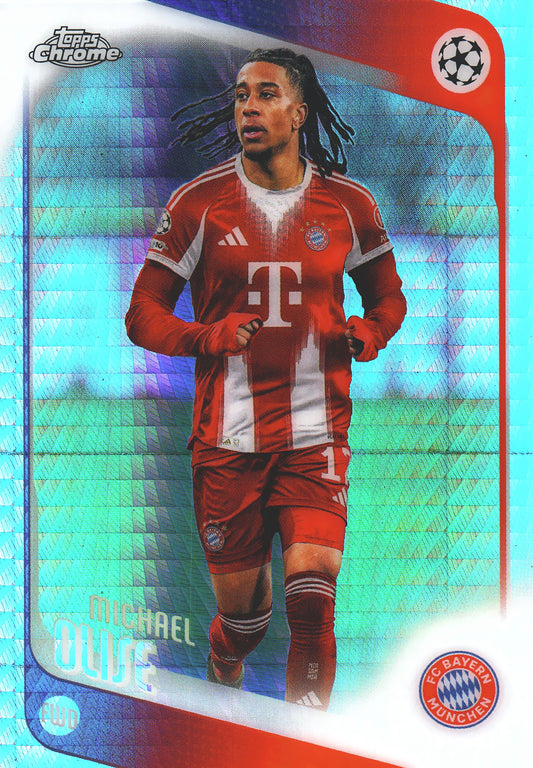 2025 Topps Chrome UCC Prism Michael Olise #4 Bayern Munich