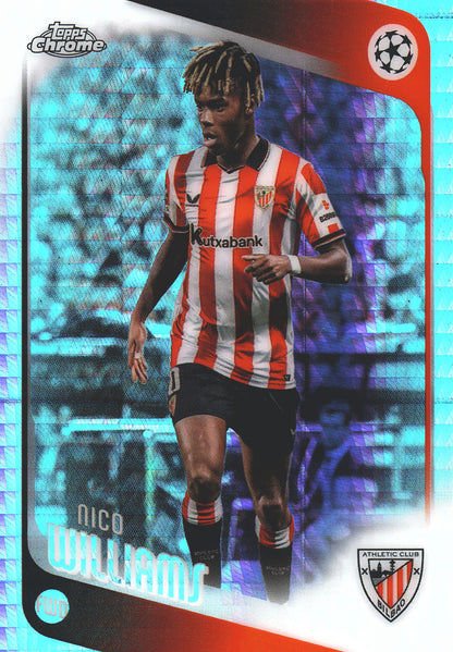 2025 Topps Chrome UCC Prism Nico Williams #38 Athletic Bilbao