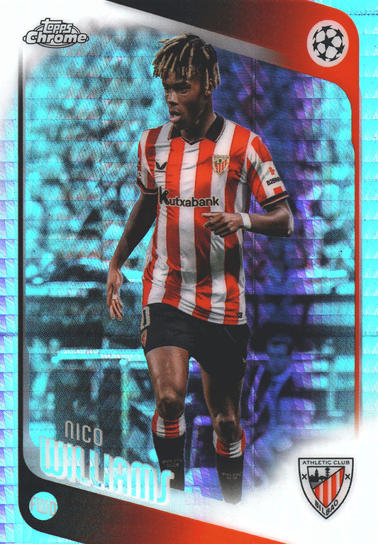 2025 Topps Chrome UCC Prism Nico Williams #38 Athletic Bilbao