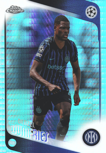 2025 Topps Chrome UCC Prism Denzel Dumfries #145 Inter Milan