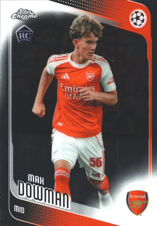 2025 Topps Chrome UCC Max Dowman RC #57 Arsenal FC