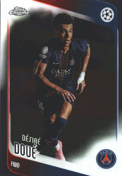 2025 Topps Chrome UCC Désiré Doué #198 Paris Saint-Germain