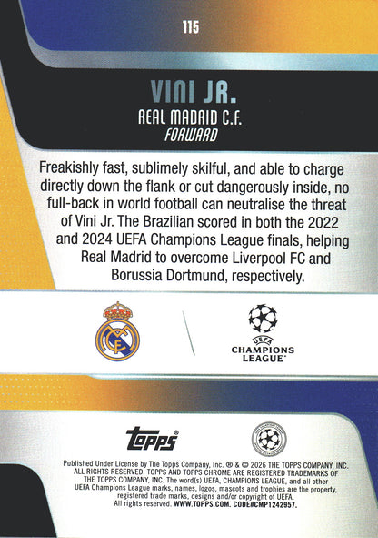 2025 Topps Chrome UCC Geometric Vini Jr. #114 Real Madrid
