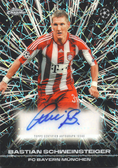 2025 Topps Chrome UCC Black Laser Autograph Bastian Schweinsteiger #BLA-BS Bayern Munich