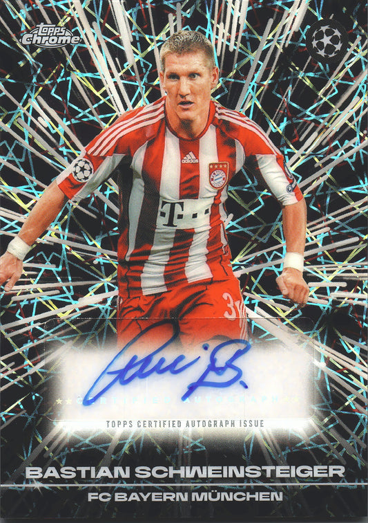 2025 Topps Chrome UCC Black Laser Autograph Bastian Schweinsteiger #BLA-BS Bayern Munich