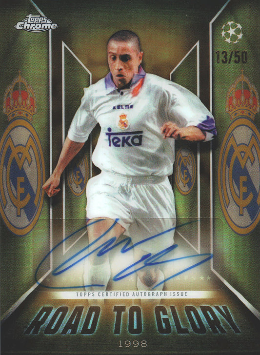 2025 Topps Chrome UCC Road to Glory Autograph /50 Roberto Carlos #RTG-RC Real Madrid