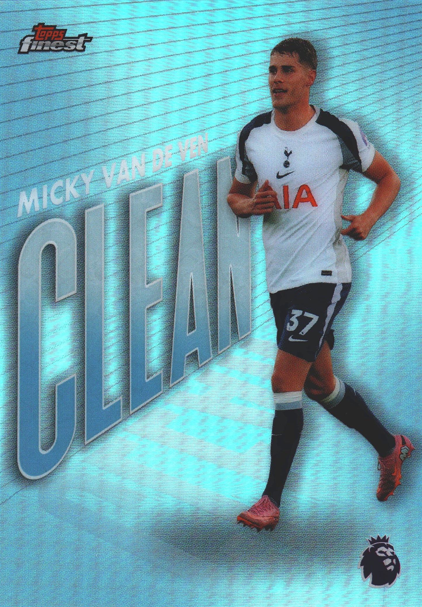 2025 Topps Finest Premier League Clean Micky van de Ven #CN-5 Tottenham Hotspur