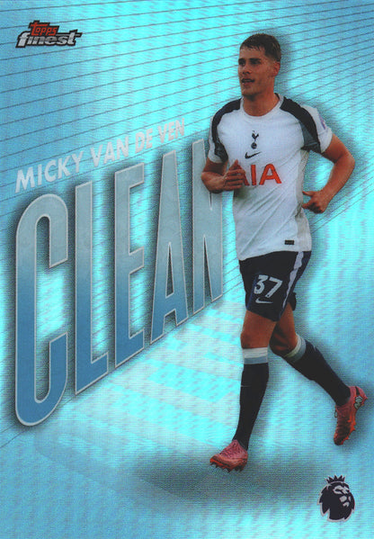2025 Topps Finest Premier League Clean Micky van de Ven #CN-5 Tottenham Hotspur