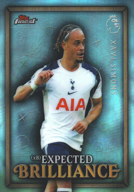 2025 Topps Finest Premier League Expected Brilliance Xavi Simons #XB-35 Tottenham Hotspur