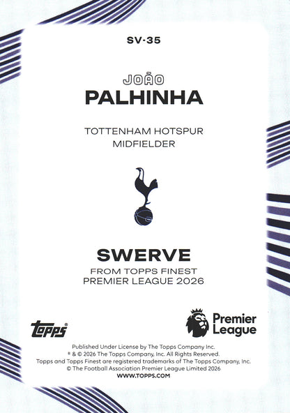2025 Topps Finest Premier League Swerve João Palhinha #SV-35 Tottenham Hotspur