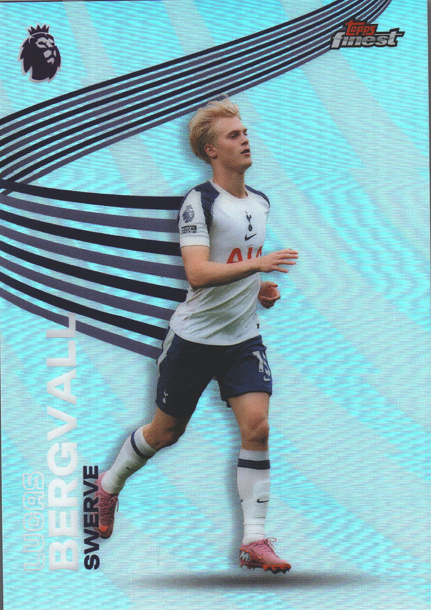 2025 Topps Finest Premier League Swerve Lucas Bergvall #SV-36 Tottenham Hotspur