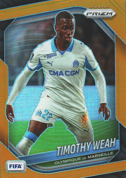 2025-26 Panini Prizm FIFA Gold Prizm /10 Timothy Weah #147 Olympique de Marseille