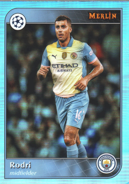 2024 Topps Chrome Merlin Refractor Rodri #68 Manchester City