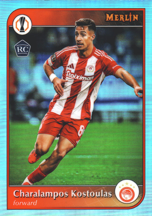 2024 Topps Chrome Merlin Refractor Charalampos Kostoulas RC #180 Olympiacos