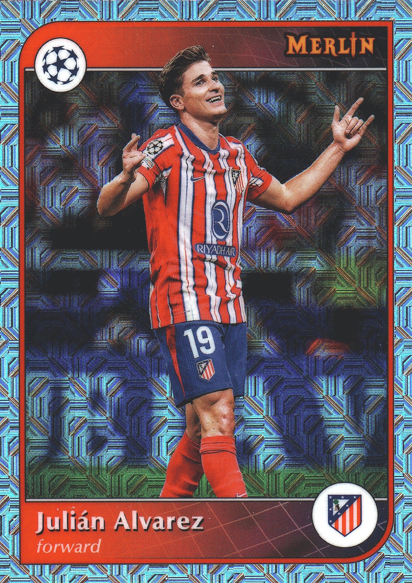 2024 Topps Chrome Merlin Mojo Julián Álvarez #142 Atlético de Madrid