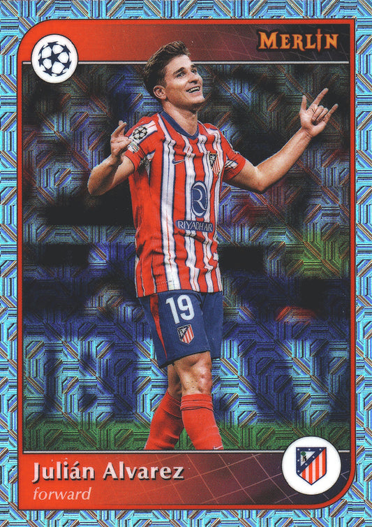 2024 Topps Chrome Merlin Mojo Julián Álvarez #142 Atlético de Madrid