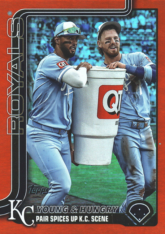 2025 Topps Series Update Young & Hungry Orange /25 Bobby Witt Jr. #US209 Kansas City Royals