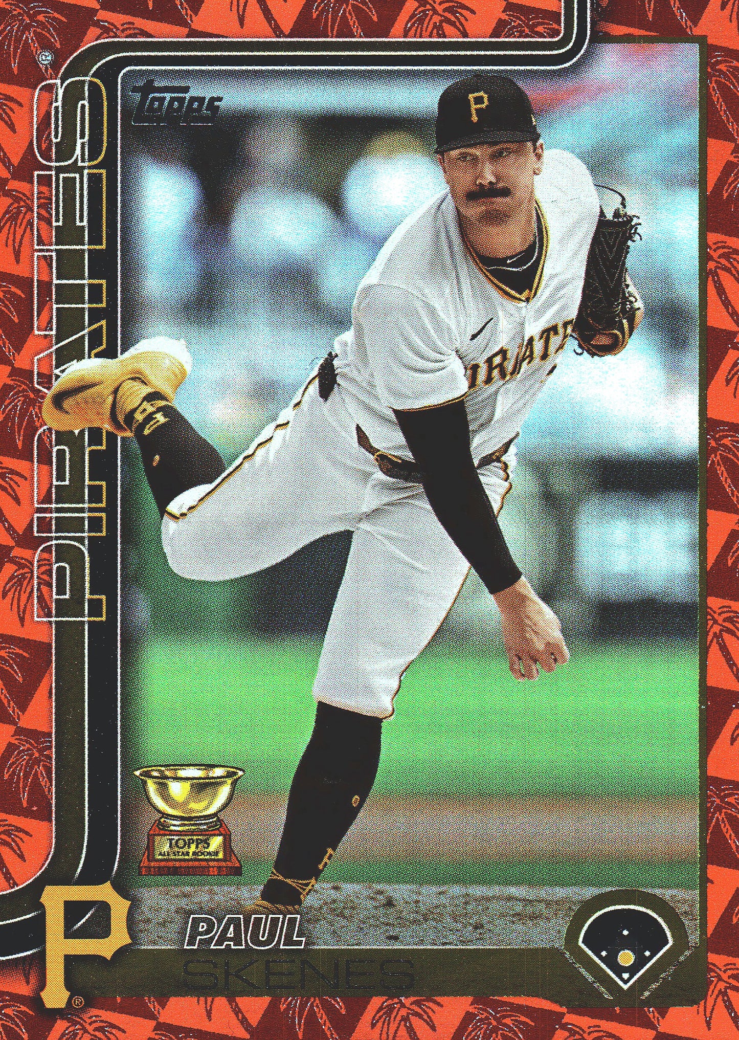 2025 Topps Series 1 Orange /25 Paul Skenes #98 Pittsburgh Pirates