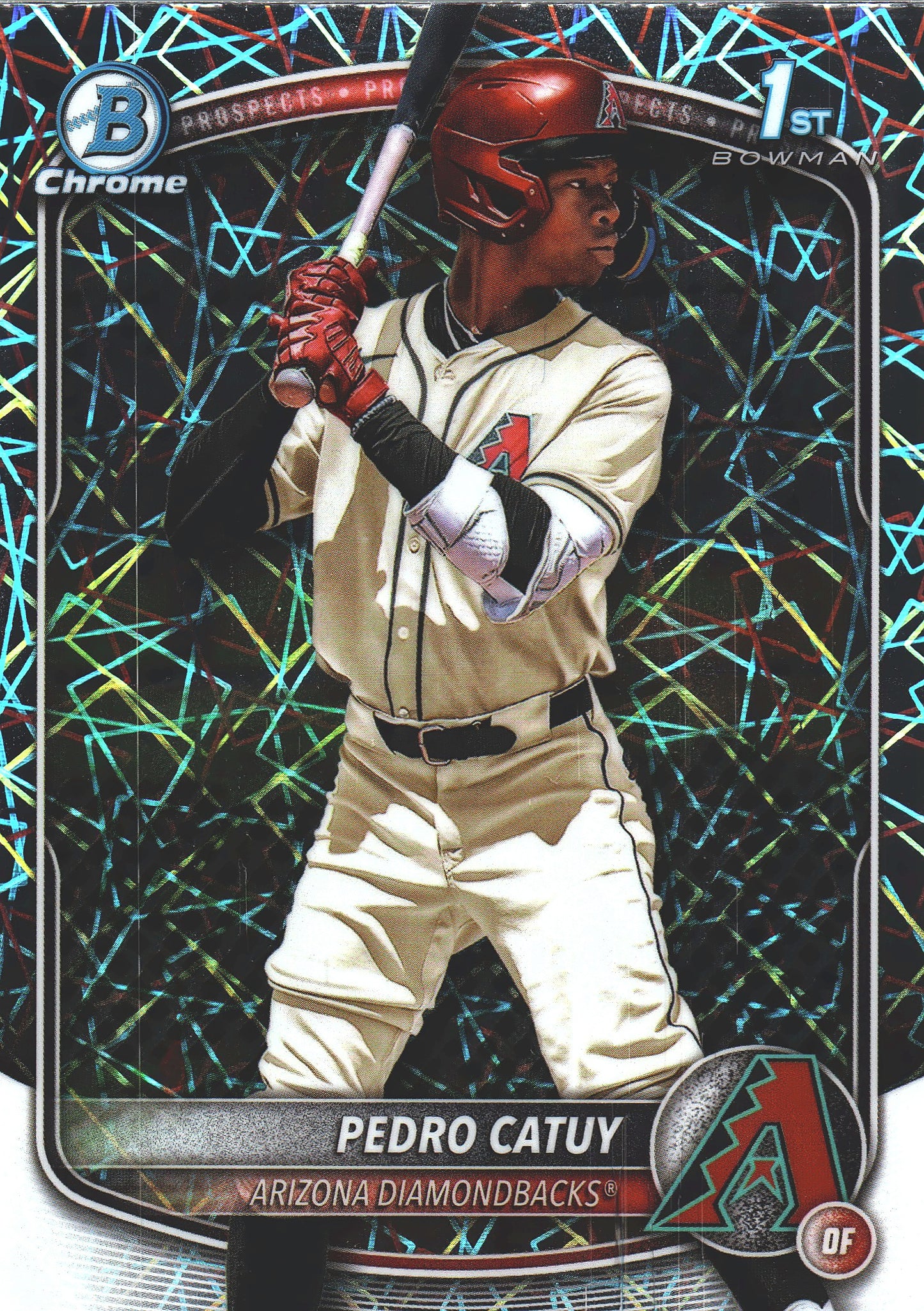 2025 Topps Bowman Chrome Prospects Lazer Pedro Catuy 1st #BCP-210 Arizona Diamondbacks