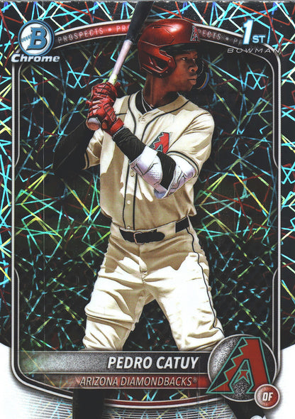 2025 Topps Bowman Chrome Prospects Lazer Pedro Catuy 1st #BCP-210 Arizona Diamondbacks