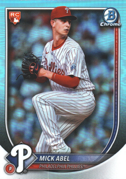 2025 Topps Bowman Chrome Red Logo Mick Abel RC #11 Philadelphia Phillies