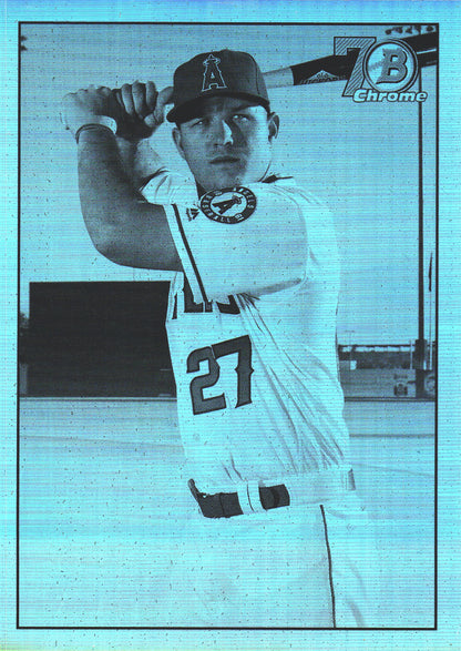 2017 Bowman Chrome 1948 Throwback Refractor Mike Trout #48B-MT Los Angeles Angels