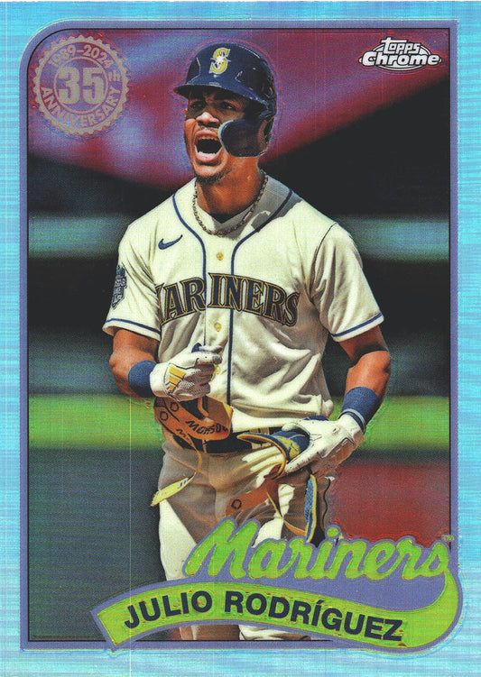 2024 Topps Chrome 1989 Topps Baseball Julio Rodríguez #89CB-6 Seattle Mariners