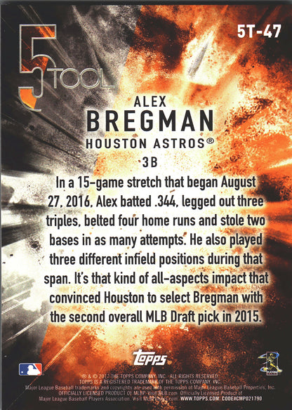 2017 Topps Series 5 Tool Alex Bregman #5T-47 Houston Astros