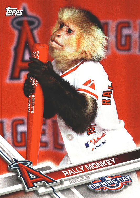 2017 Topps Opening Day Mascots Rally Monkey #M-3 Los Angeles Angels