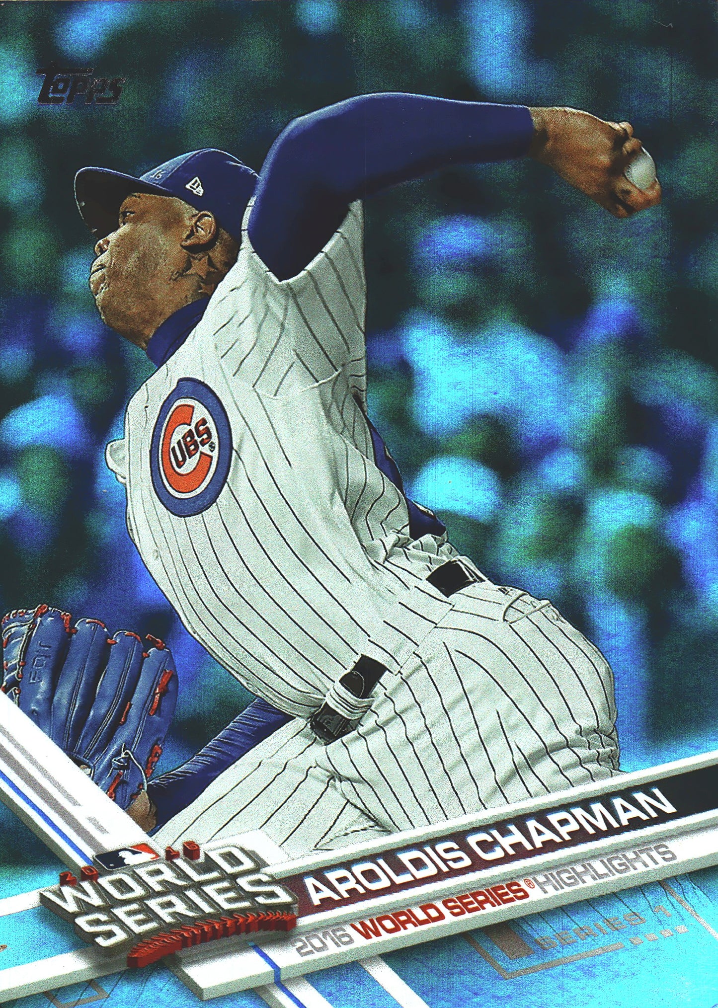 2017 Topps Series 1 Foil Aroldis Chapman #39 Chicago Cubs