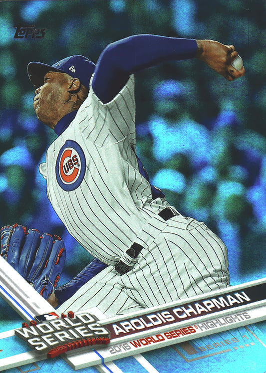 2017 Topps Series 1 Foil Aroldis Chapman #39 Chicago Cubs