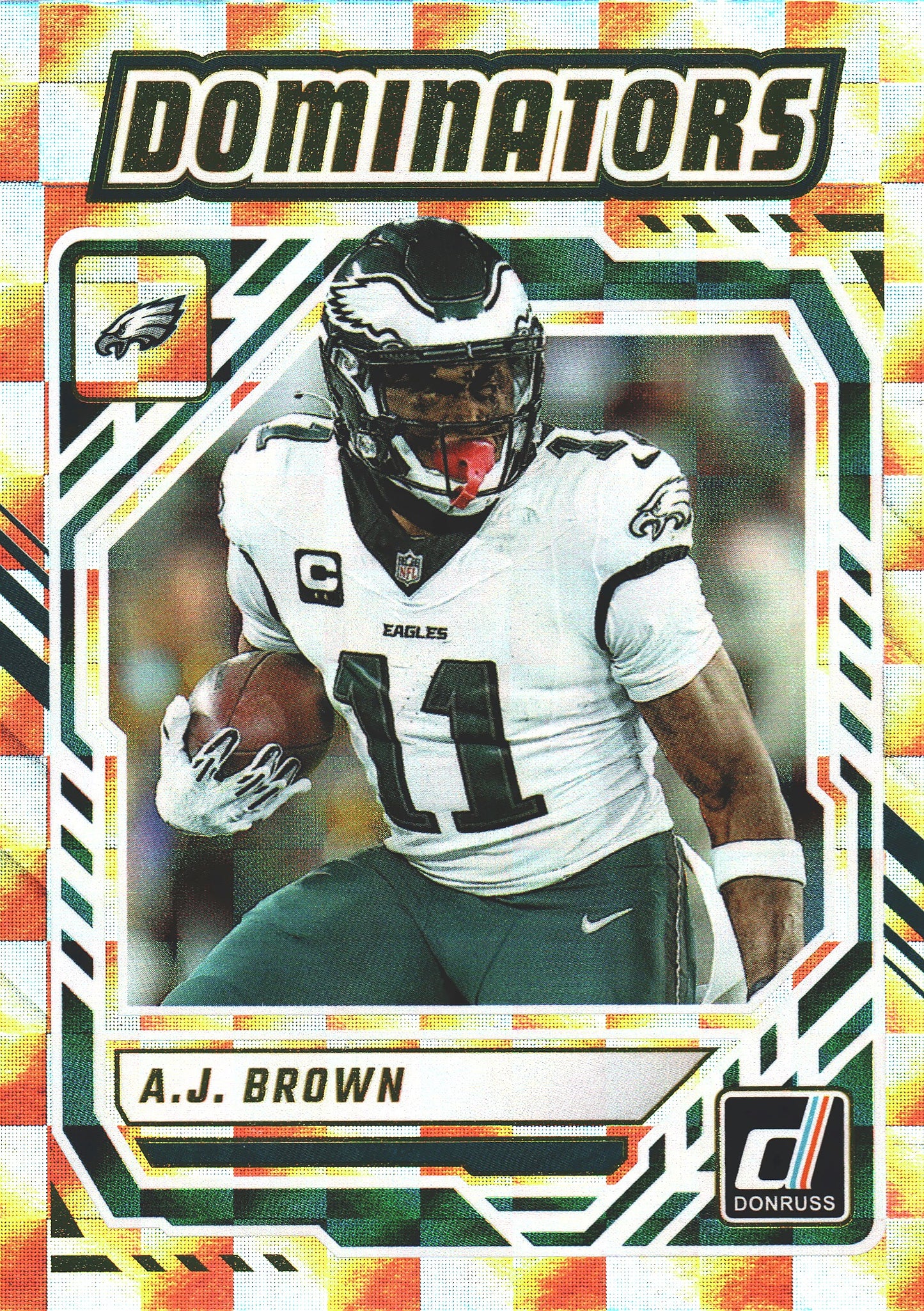 2025 Panini Donruss Dominators A.J. Brown #DOM-ABN Philadelphia Eagles