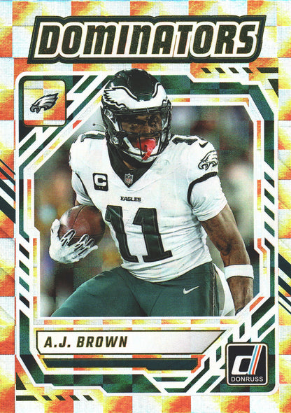 2025 Panini Donruss Dominators A.J. Brown #DOM-ABN Philadelphia Eagles