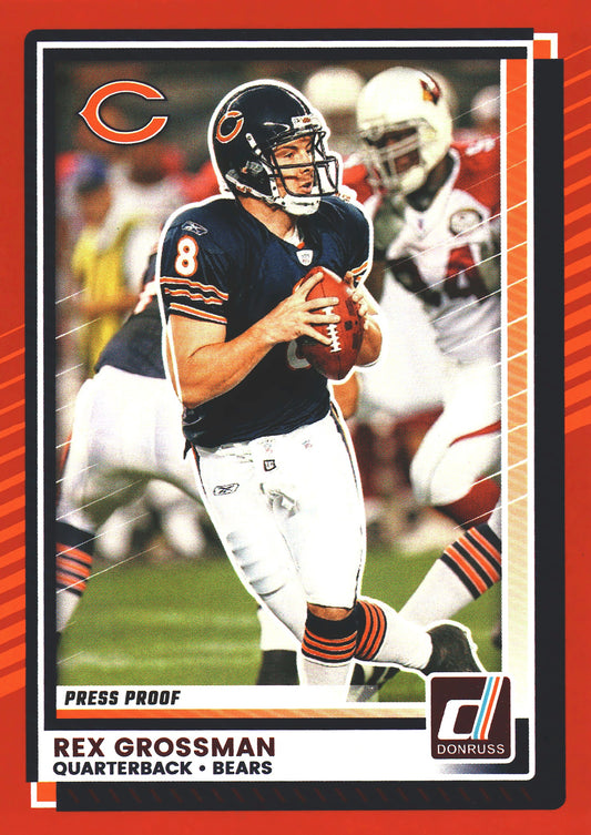 2025 Panini Donruss Press Proofs Red Rex Grossman #86 Chicago Bears