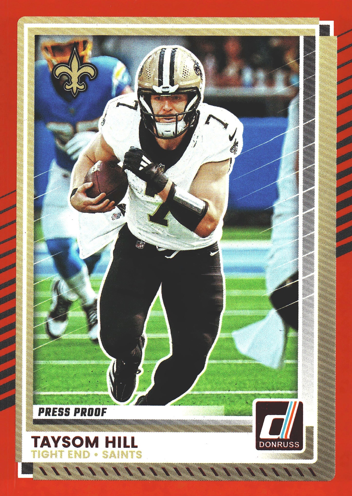 2025 Panini Donruss Press Proofs Red Taysom Hill #168 New Orleans Saints