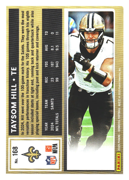 2025 Panini Donruss Press Proofs Red Taysom Hill #168 New Orleans Saints